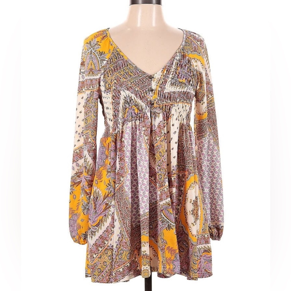 Anthropologie MELLÓDAY Patchwork Mini Dress or Tunic